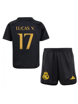 Otroški Nogometna dresi replika Real Madrid Lucas Vazquez #17 Tretji 2023-24 Kratek rokav (+ hlače)